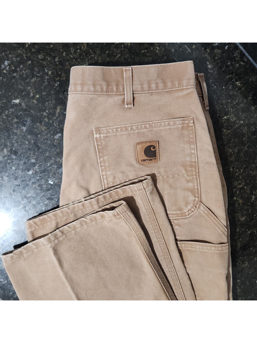 Vintage Carhartt Canvas Carpenter Work Pants Skate Punk Grunge USA B11BRN 36x34